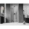 Mexen Lunar-F skladacie sprchové dvere Ľavé 95 cm, transparentné, brúsená gun gray - 836-095-000-66-00-L