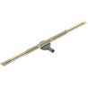 Mexen Flat 360° Super Slim odtokový žľab otočný 140 cm, zlatá - 1551140