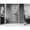 Mexen Lunar-F sprchové dvere skladacie ľavé 85 cm, transparentné, čierne - 836-085-000-70-00-L