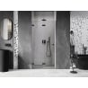 Mexen Lunar-F sprchové dvere skladacie ľavé 85 cm, transparentné, čierne - 836-085-000-70-00-L