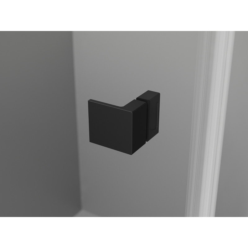 Mexen Lunar-F skladacie sprchové dvere ľavé 95 cm, transparentné, čierne - 836-095-000-70-00-L