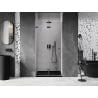 Mexen Lunar-F skladacie sprchové dvere ľavé 80 cm, transparentné, gun metal - 836-080-000-95-00-L