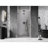 Mexen Lunar-F skladacie sprchové dvere ľavé 80 cm, transparentné, gun metal - 836-080-000-95-00-L