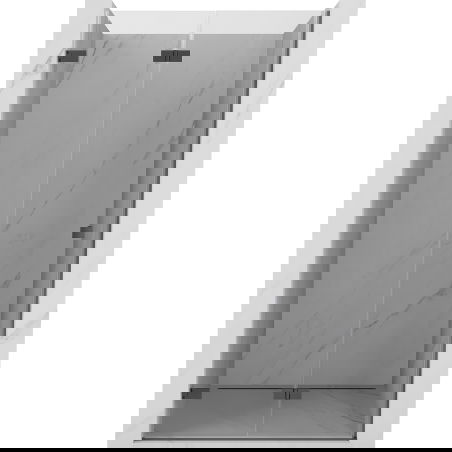 Mexen Lunar-F sprchové dvere skladacie ľavé 85 cm, transparentné, zbraňový kov - 836-085-000-95-00-L