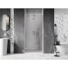 Mexen Lunar-F skladacie sprchové dvere ľavé 90 cm, transparentné, brúsený nikel - 836-090-000-97-00-L