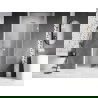 Mexen Lunar-F skladacie sprchové dvere pravé 90 cm, priehľadné, biele - 836-090-000-20-00-P
