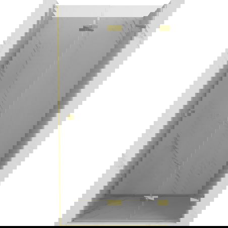 Mexen Lunar-F skladacie sprchové dvere pravé 80 cm, priehľadné, zlaté - 836-080-000-50-00-P