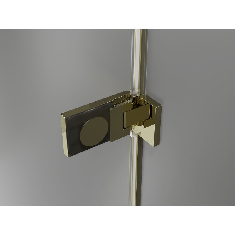 Mexen Lunar-F skladacie sprchové dvere pravé 85 cm, transparentné, zlaté - 836-085-000-50-00-P