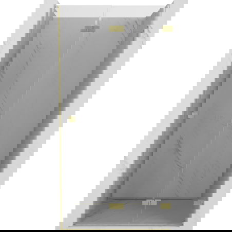 Mexen Lunar-F skladacie sprchové dvere pravé 80 cm, transparentné, zlaté kartáčované - 836-080-000-55-00-P