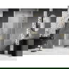 Mexen Lunar-F skladacie sprchové dvere pravé 85 cm, transparentné, zlaté kartáčované - 836-085-000-55-00-P