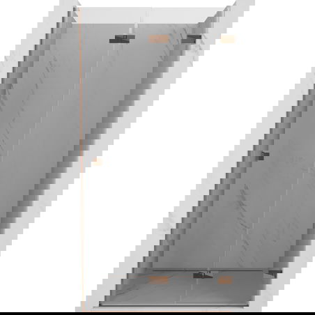 Mexen Lunar-F sprchové dvere skladacie pravé 60 cm, transparentné, ružové zlato - 836-060-000-60-00-P