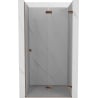Mexen Lunar-F skladacie sprchové dvere pravé 90 cm, transparentné, ružové zlato - 836-090-000-60-00-P