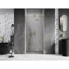 Mexen Lunar L sprchové dvere pravostranné 105 cm, transparentné, zlaté kartáčované - 834L-105-000-55-00-P