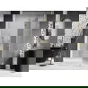 Mexen Lunar L sprchové dvere otváracie pravé 135 cm, transparentné, zlaté kartáčované - 834L-135-000-55-00-P