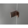 Mexen Lunar L sprchové dvere otočné pravé 80 cm, transparentné, ružové zlato - 834L-080-000-60-00-P