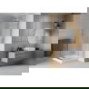 Mexen Rio štvorcová sprchová kabína 70 x 70 cm, inovať, chrómová + závesný bidet Rio, biela- 860-070-070-01-30-4510