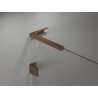 Mexen Lunar L sprchové dvere výklopné pravé 105 cm, transparentné, ružové zlato - 834L-105-000-60-00-P
