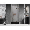 Mexen Lunar L sprchové dvere výklopné pravé 105 cm, transparentné, ružové zlato - 834L-105-000-60-00-P