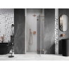Mexen Lunar L sprchové dvere výklopné pravé 105 cm, transparentné, ružové zlato - 834L-105-000-60-00-P