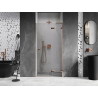 Mexen Lunar L sprchové dvere výklopné pravé 105 cm, transparentné, ružové zlato - 834L-105-000-60-00-P