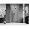 Mexen Lunar L sprchové dvere výklopné pravé 105 cm, transparentné, ružové zlato - 834L-105-000-60-00-P