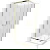 Mexen Rio štvorcová sprchová kabína 70 x 70 cm, inovať, zlatá + závesný bidet Rio, biela- 860-070-070-50-30-4510