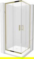 Mexen Rio štvorcová sprchová kabína 70 x 70 cm, inovať, zlatá + závesný bidet Rio, biela- 860-070-070-50-30-4510