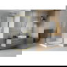 Mexen Rio štvorcová sprchová kabína 70 x 70 cm, inovať, zlatá + závesný bidet Rio, biela- 860-070-070-50-30-4510