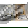 Mexen Rio štvorcová sprchová kabína 70 x 70 cm, inovať, zlatá + závesný bidet Rio, biela- 860-070-070-50-30-4510