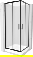 Mexen Rio štvorcová sprchová kabína 70 x 70 cm, inovať, čierna + závesný bidet Rio, biela- 860-070-070-70-30-4510