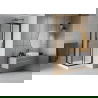Mexen Rio štvorcová sprchová kabína 70 x 70 cm, inovať, čierna + závesný bidet Rio, biela- 860-070-070-70-30-4510