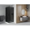 Mexen Rio štvorcová sprchová kabína 70 x 70 cm, grafitová čierna, čierna + závesný bidet Rio, biela- 860-070-070-70-40-4510