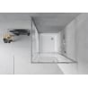 Mexen Rio štvorcová sprchová kabína 70 x 70 cm, pruhy, chrómová + závesný bidet Rio, biela- 860-070-070-01-20-4510