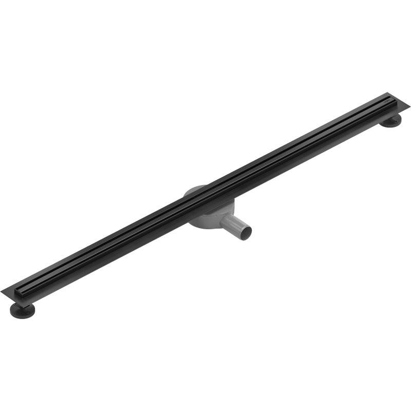 Mexen Flat 360° Slim otočný líniový odtok 130 cm, čierny - 1741130
