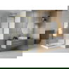 Mexen Rio štvorcová sprchová kabína 70 x 70 cm, pruhy, zlatá + závesný bidet Rio, biela- 860-070-070-50-20-4510