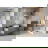Mexen Rio štvorcová sprchová kabína 70 x 70 cm, pruhy, zlatá + závesný bidet Rio, biela- 860-070-070-50-20-4510
