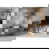 Mexen Rio štvorcová sprchová kabína 70 x 70 cm, pruhy, čierna + závesný bidet Rio, biela- 860-070-070-70-20-4510