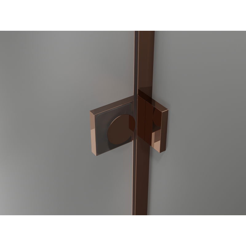 Mexen Lunar L sprchové dvere výklopné pravé 120 cm, priehľadné, ružové zlato - 834L-120-000-60-00-P