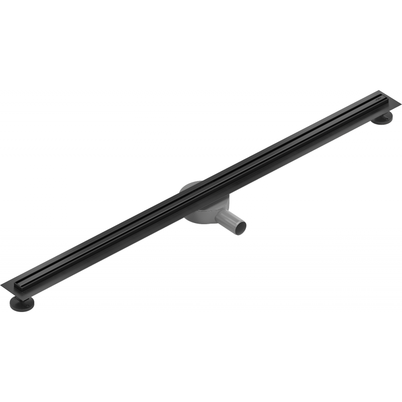 Mexen Flat 360° Slim otočný líniový odtok 160 cm, čierny - 1741160