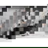 Mexen Lunar L sprchové dvere pántové pravé 135 cm, priehľadné, brúsená meď - 834L-135-000-65-00-P