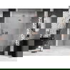 Mexen Lunar L sprchové dvere pántové pravé 135 cm, priehľadné, brúsená meď - 834L-135-000-65-00-P