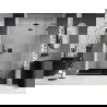 Mexen Lunar L sprchové dvere pravé 135 cm, priehľadné, kartáčovaná gun gray - 834L-135-000-66-00-P