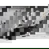 Mexen Lunar L sprchové dvere pravé 135 cm, priehľadné, kartáčovaná gun gray - 834L-135-000-66-00-P