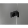 Mexen Lunar L sprchové dvere otočné pravé 75 cm, transparentné, čierne - 834L-075-000-70-00-P