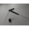Mexen Lunar L sprchové dvere otočné pravé 75 cm, transparentné, čierne - 834L-075-000-70-00-P