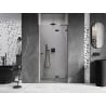 Mexen Lunar L sprchové dvere otočné pravé 75 cm, transparentné, čierne - 834L-075-000-70-00-P