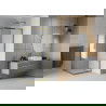 Mexen Rio štvorcová sprchová kabína 70 x 70 cm, pruhy, zlatá - 860-070-070-50-20