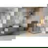 Mexen Rio štvorcová sprchová kabína 90 x 90 cm, pruhy, zlatá - 860-090-090-50-20