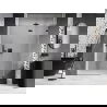 Mexen Lunar L sprchové dvere krídlové pravé 135 cm, transparentné, čierne - 834L-135-000-70-00-P