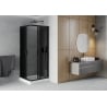 Mexen Rio štvorcová sprchová kabína 70 x 70 cm, grafitová čierna, čierna + závesný bidet Rio, biela- 860-070-070-70-40-4510